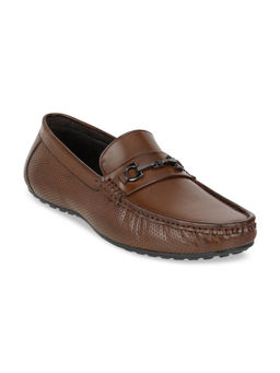 Carlton London - Textured Brown Loafers